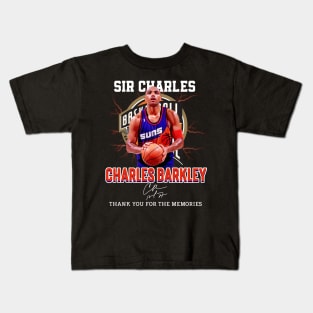 Charles Barkley The Chuck Basketball Legend Signature Vintage Retro 80s 90s Bootleg Rap Style Kids T-Shirt